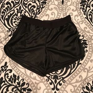 Black Mesh Shorts